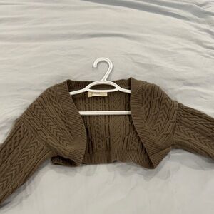 Olive Cable Knit Women's Sweater Borelo